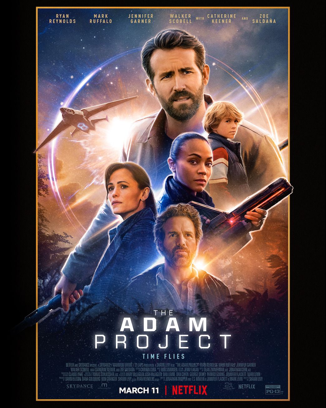 the adam project poster ryan reynolds jennifer garner