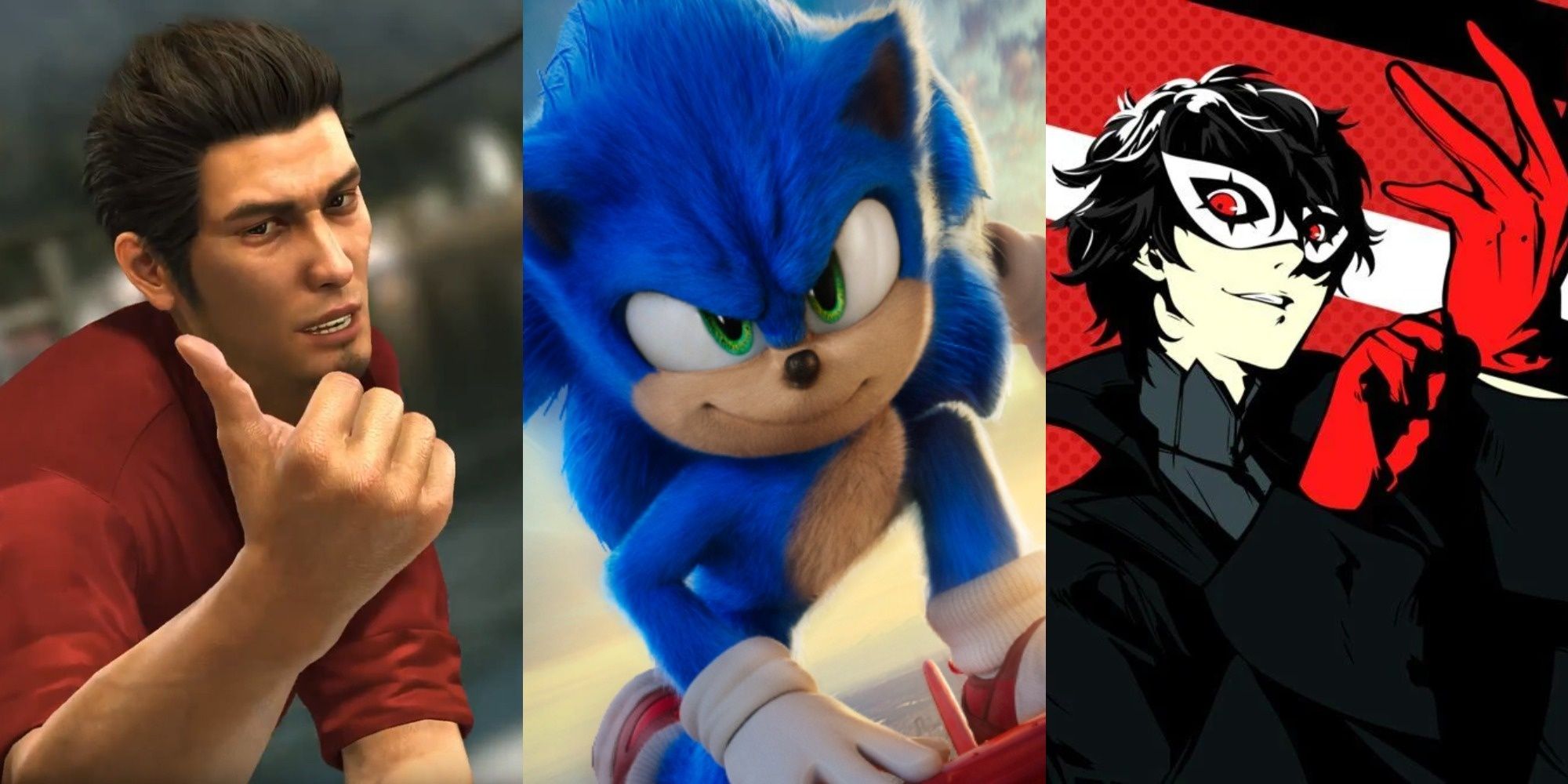 Yakuza, Sonic the Hedgehog 2, and Persona 5