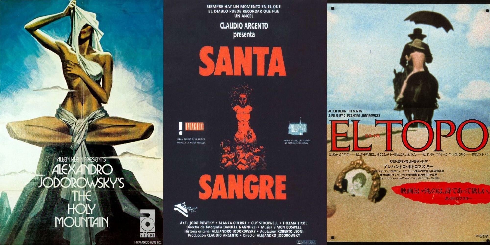 The Holy Mountain, Santa Sangre, El Topo, Posters