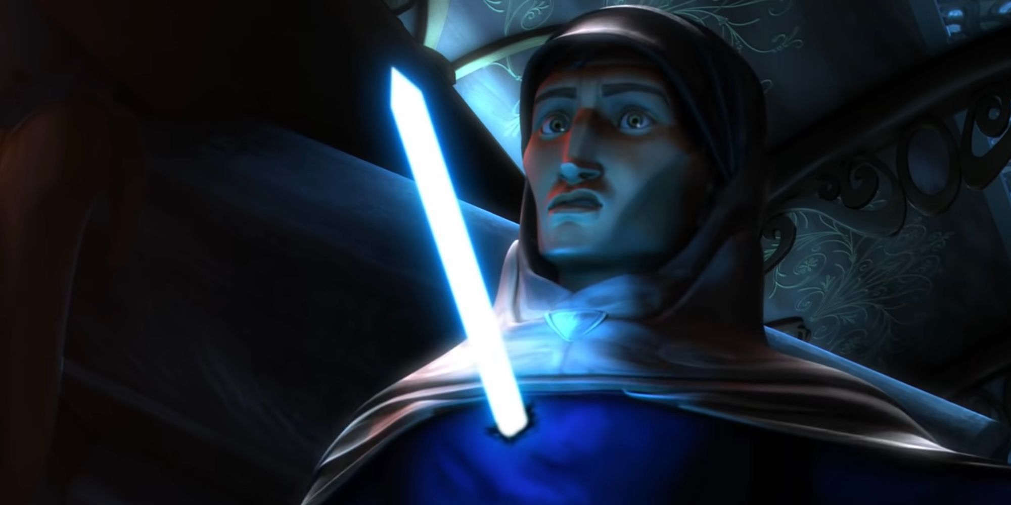 Anakin stabs Merrik in Clone Wars TV series