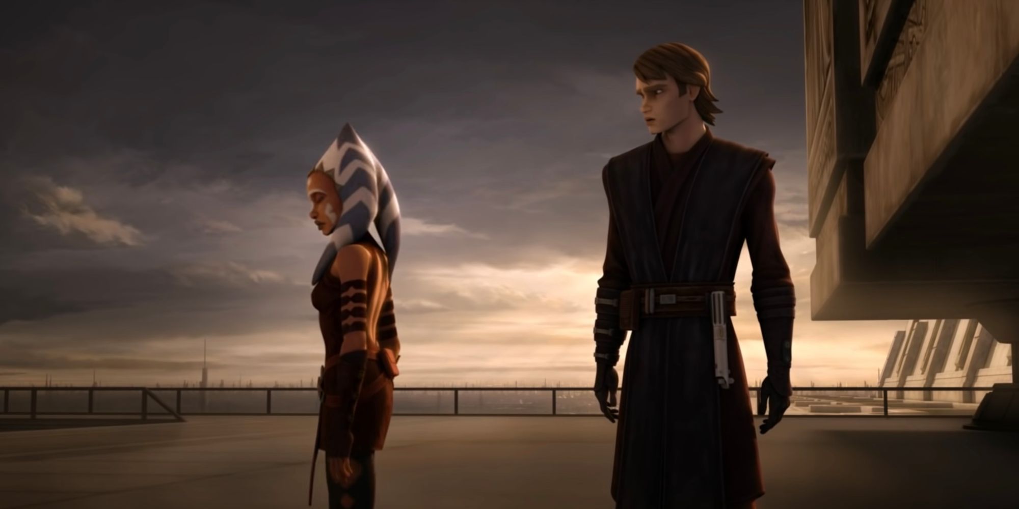Anakin watches Ahsoka leave Jedi Order in Clone Wars TV series