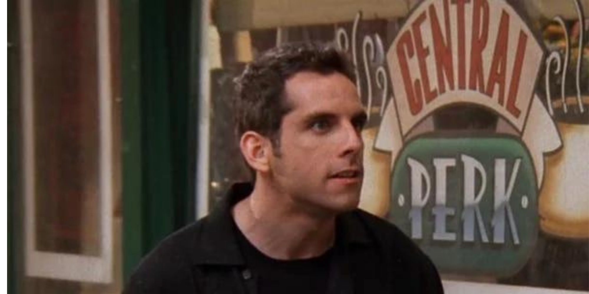 Ben Stiller in front of Central Perk in Friends
