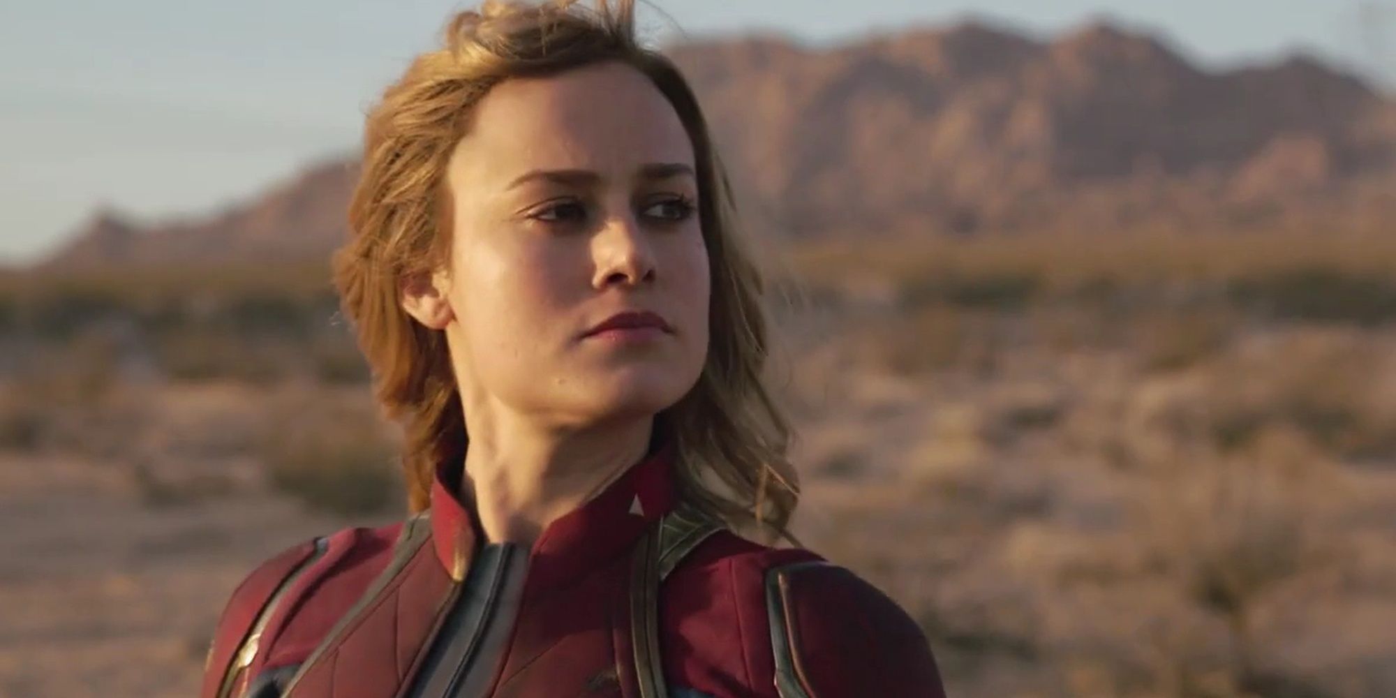 Captain Marvel staring into the distance