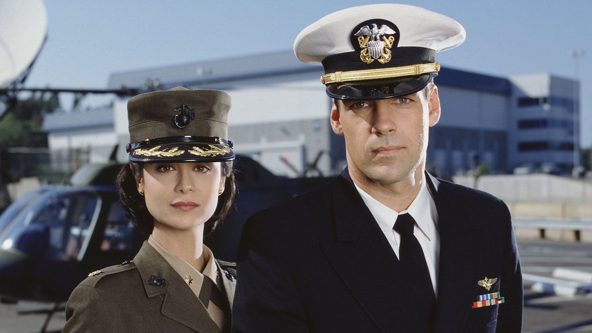 Catherine Bell and David James Elliott in JAG