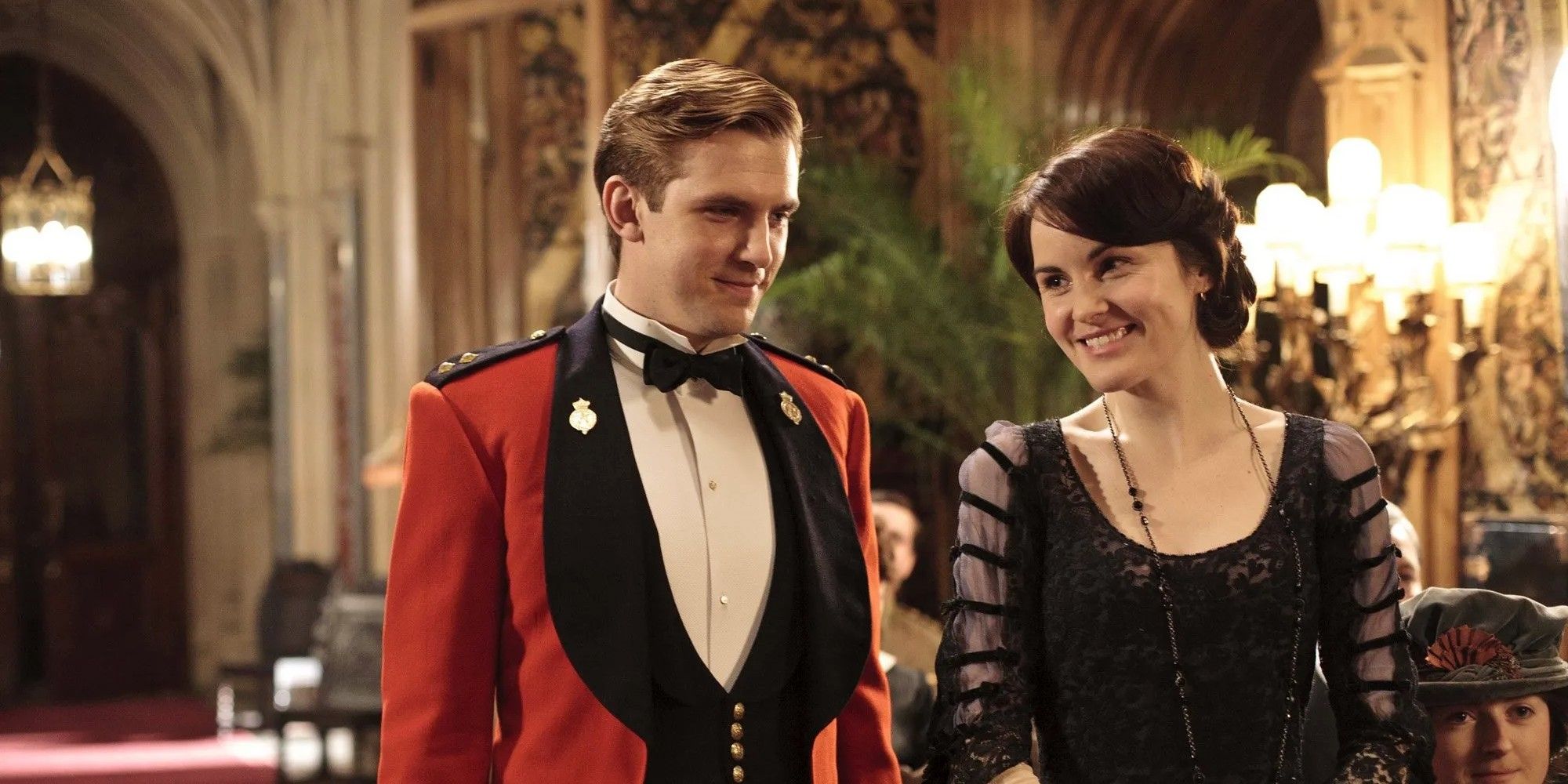 Dan Stevens and Michelle Dockery in Downton Abbey