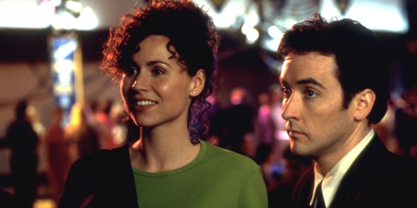 Minnie Driver as Debi Newberry and John Cusack as Martin Q Blank in Grosse Point Blank