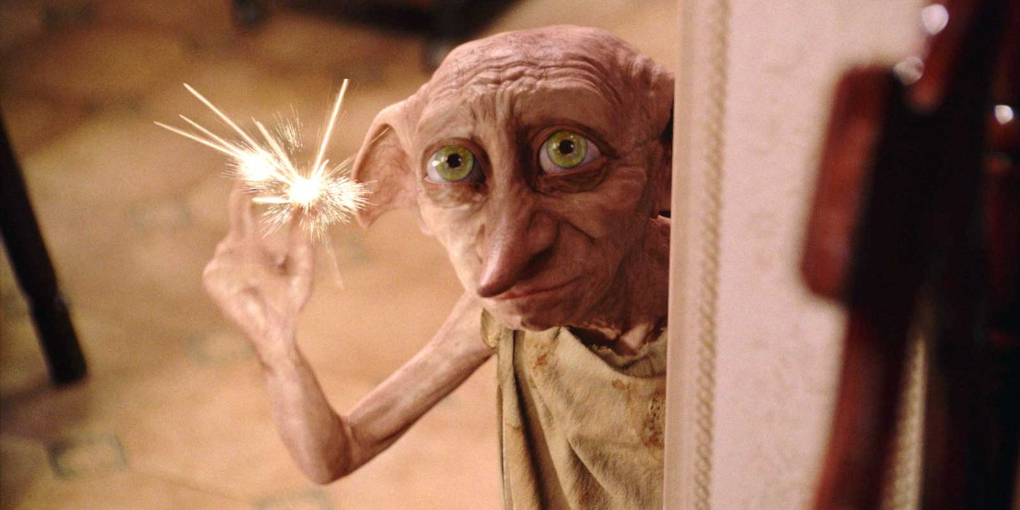 Dobby qui claque des doigts dans Harry Potter et la Chambre des Secrets.