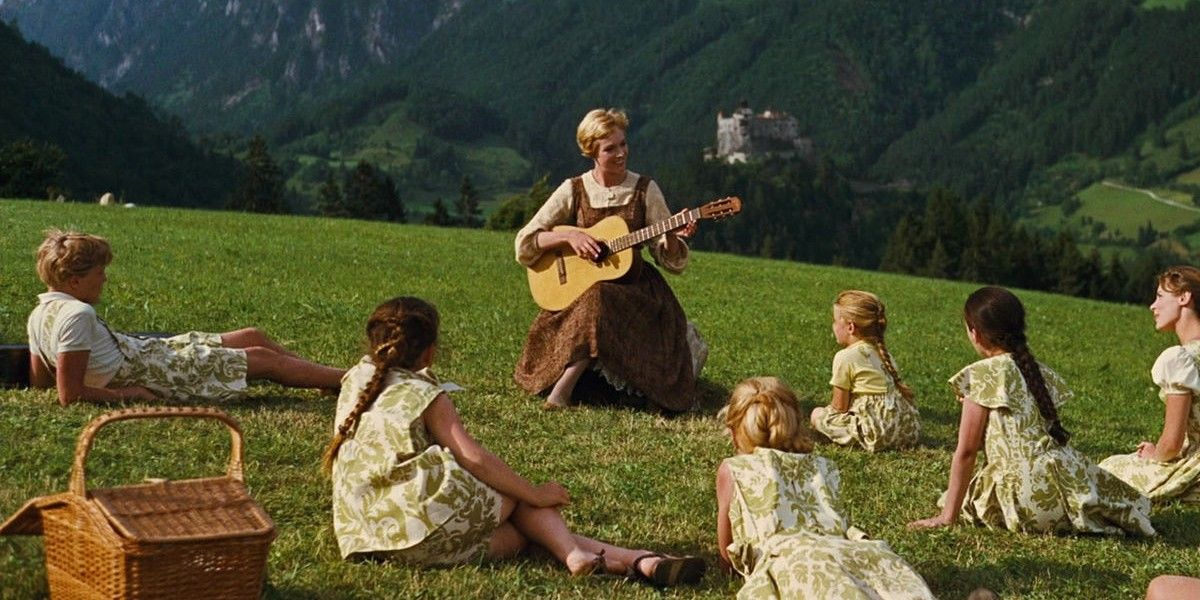 Julie Andrews et la troupe de La Mélodie du bonheur