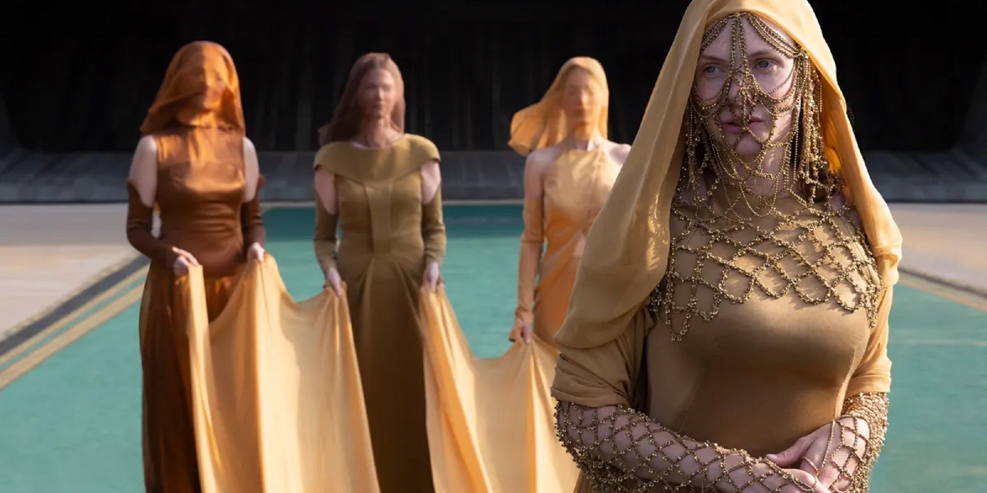 Lady Jessica in Bene Gesserit dress.