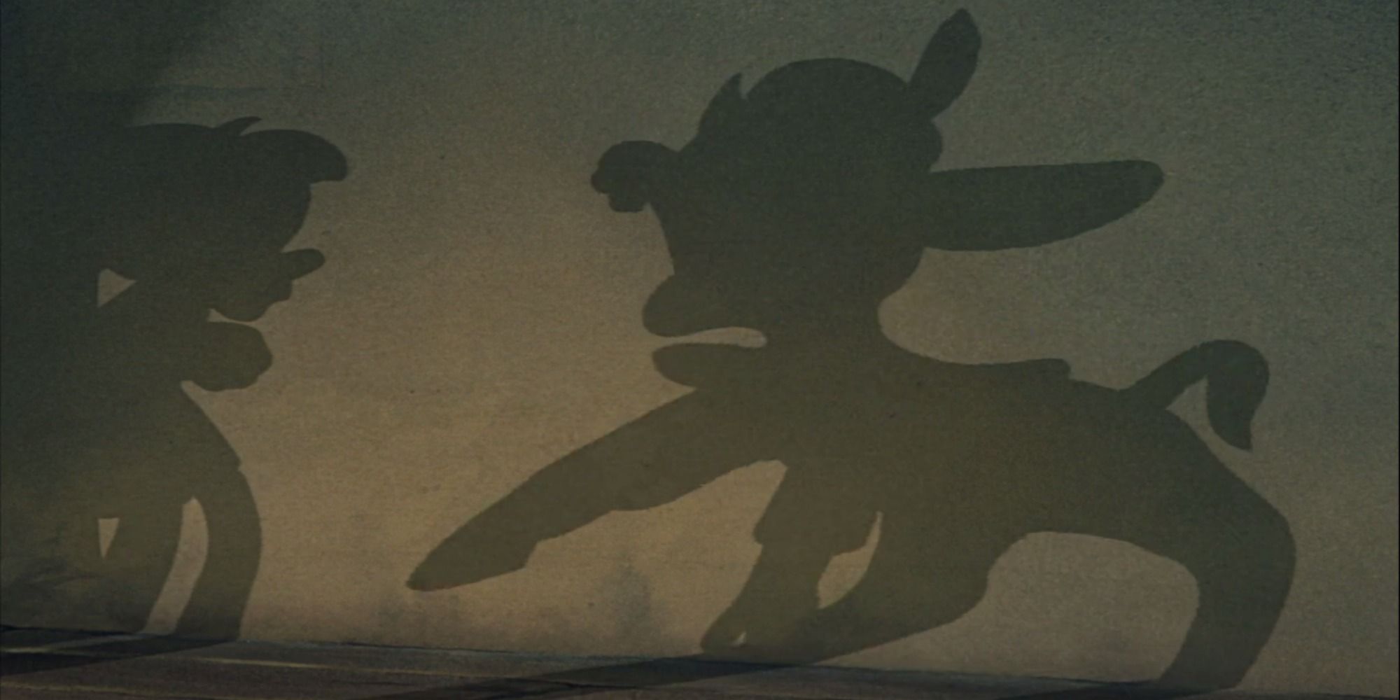 Pinocchio watching Lampwick transform into a donkey in Pinocchio (1940)