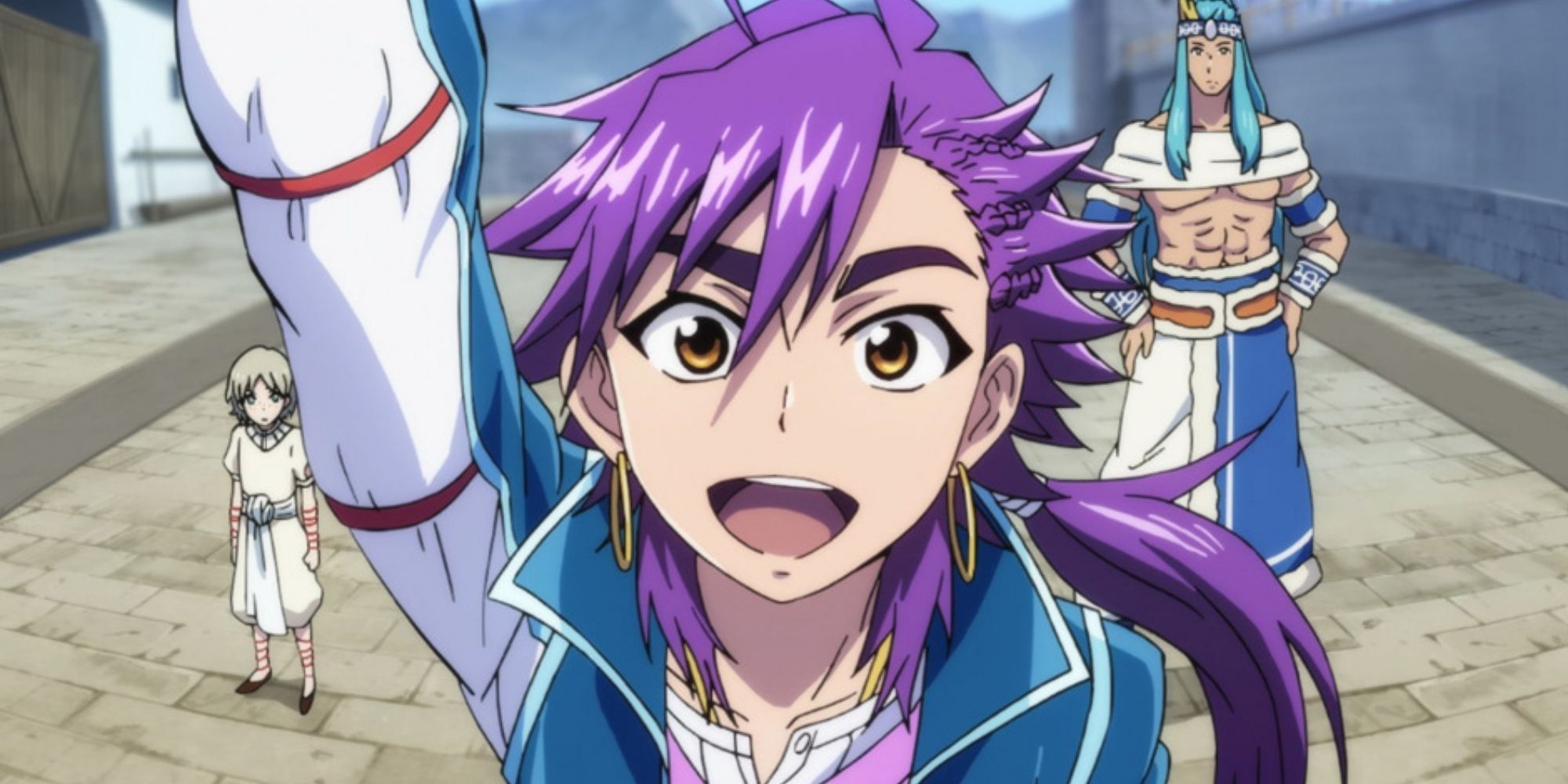 A close-up of Sinbad from the Magi series