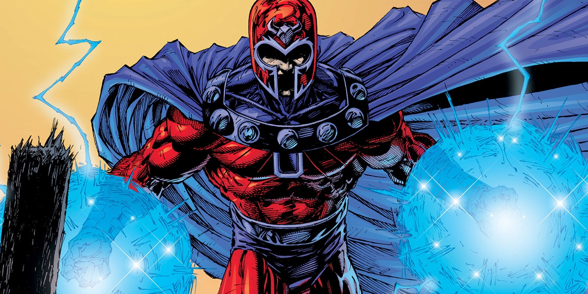 Magneto looking threatening while using his magnetosis powers
