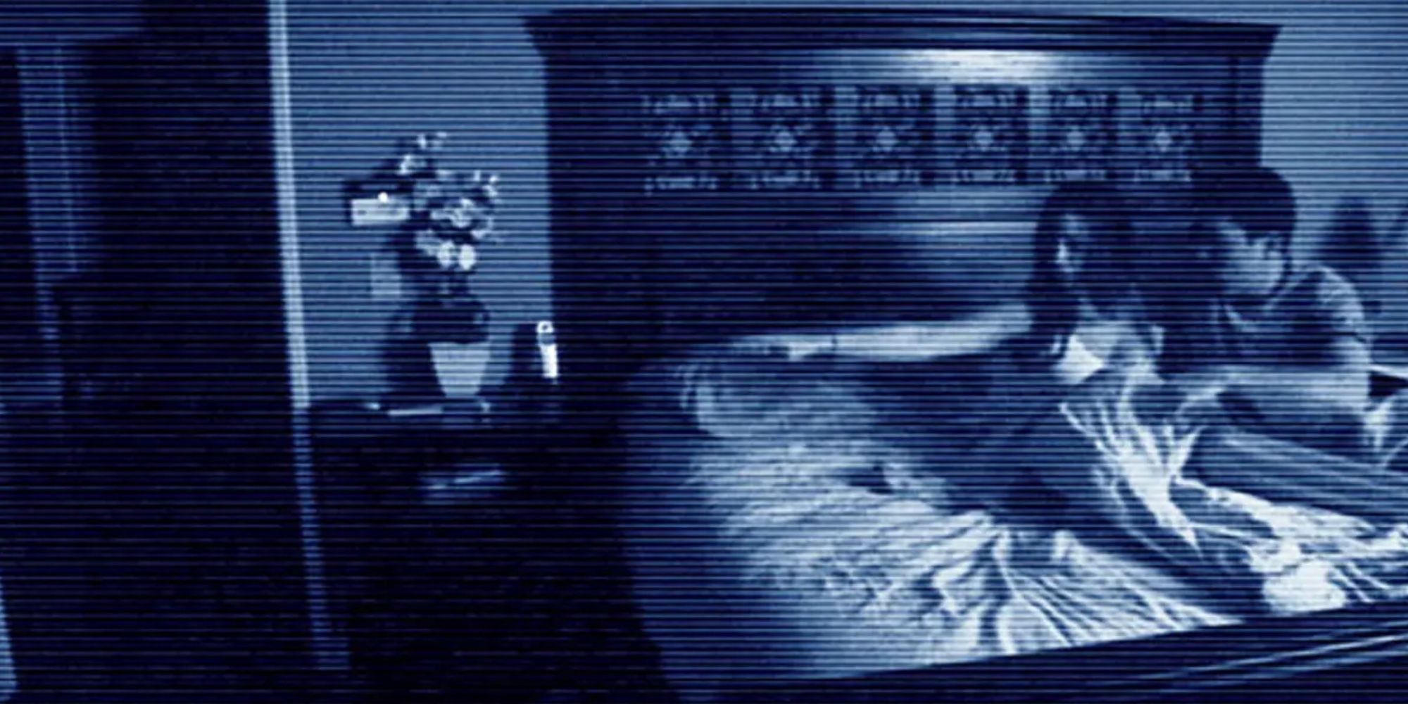 Paranormal Activity couple on camera while in bed