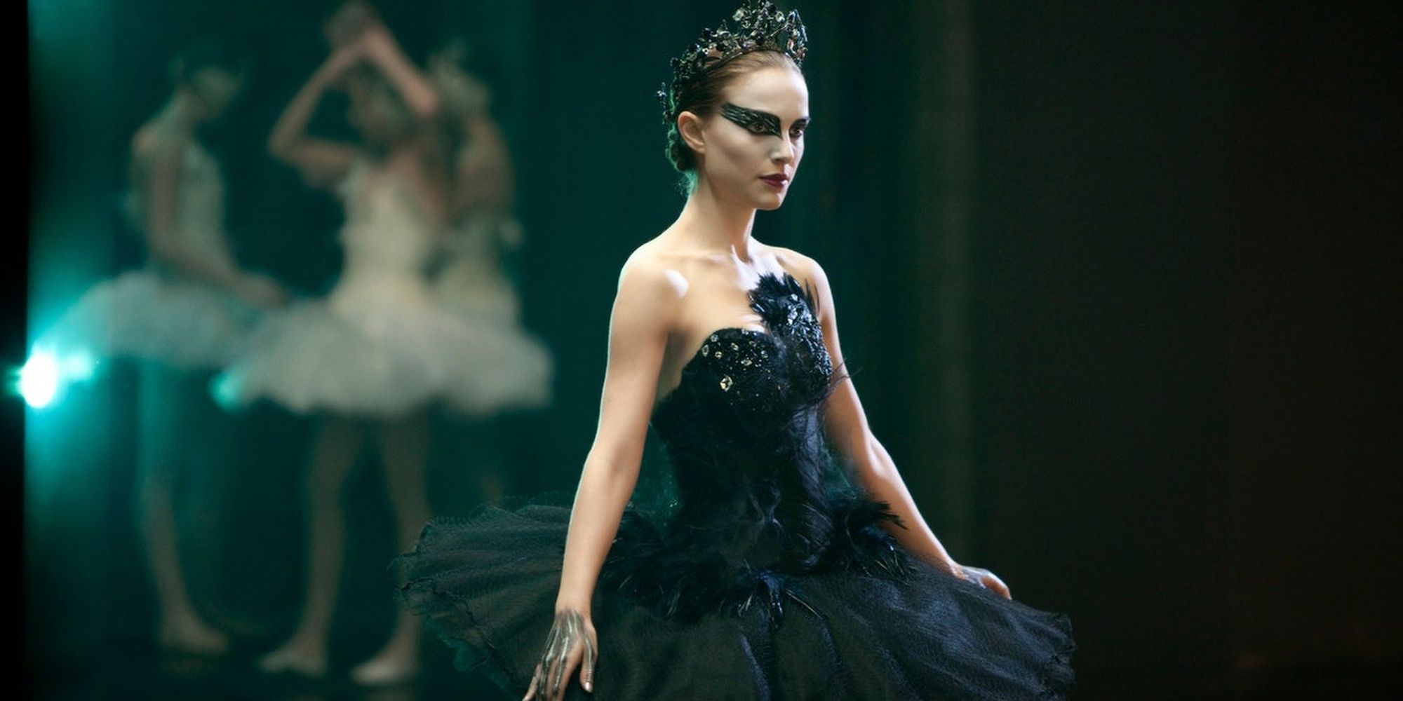 Nina Sayers as the Black Swan performing in Black Swan