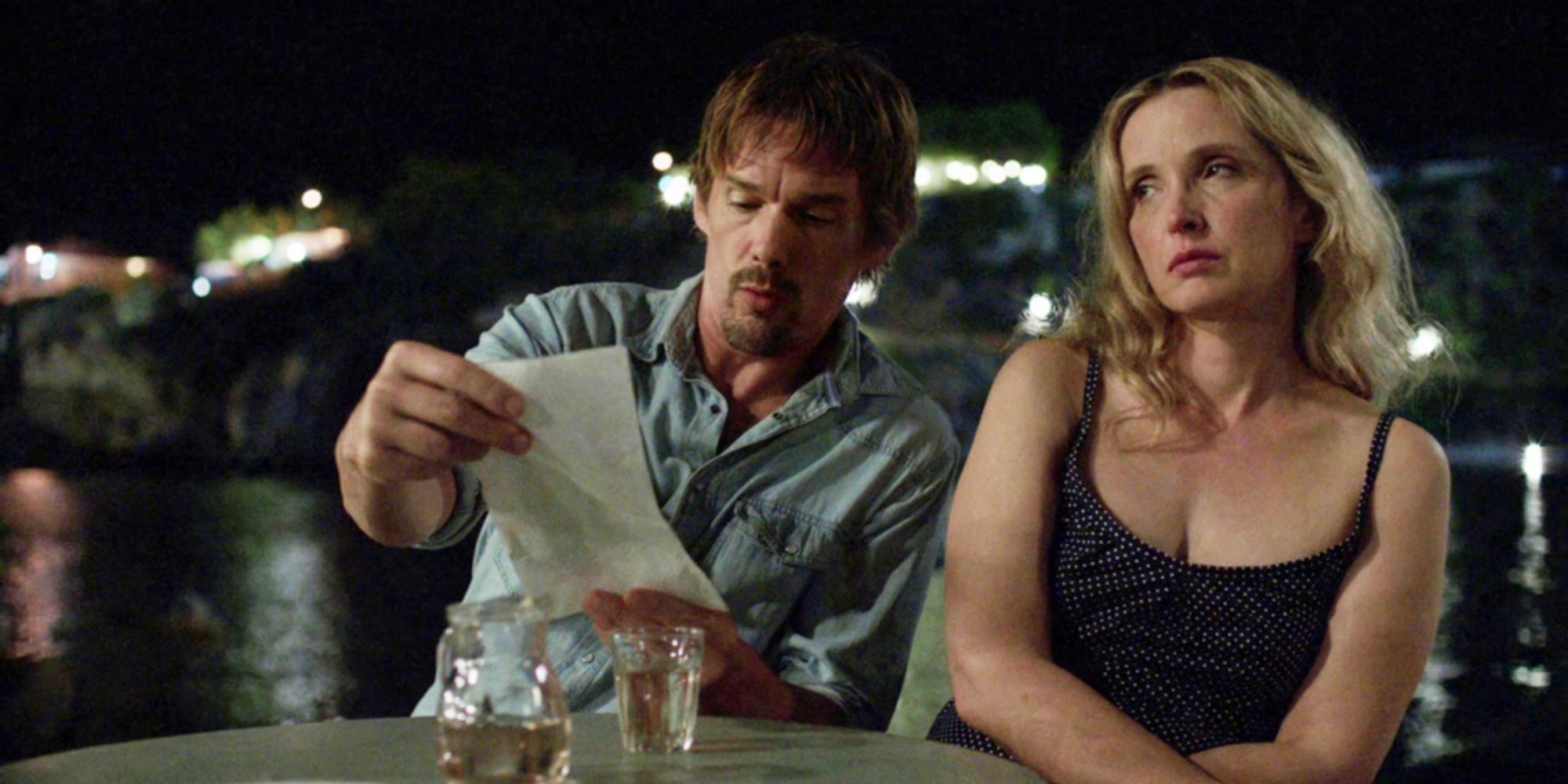 Jesse and Celine in Before Midnight