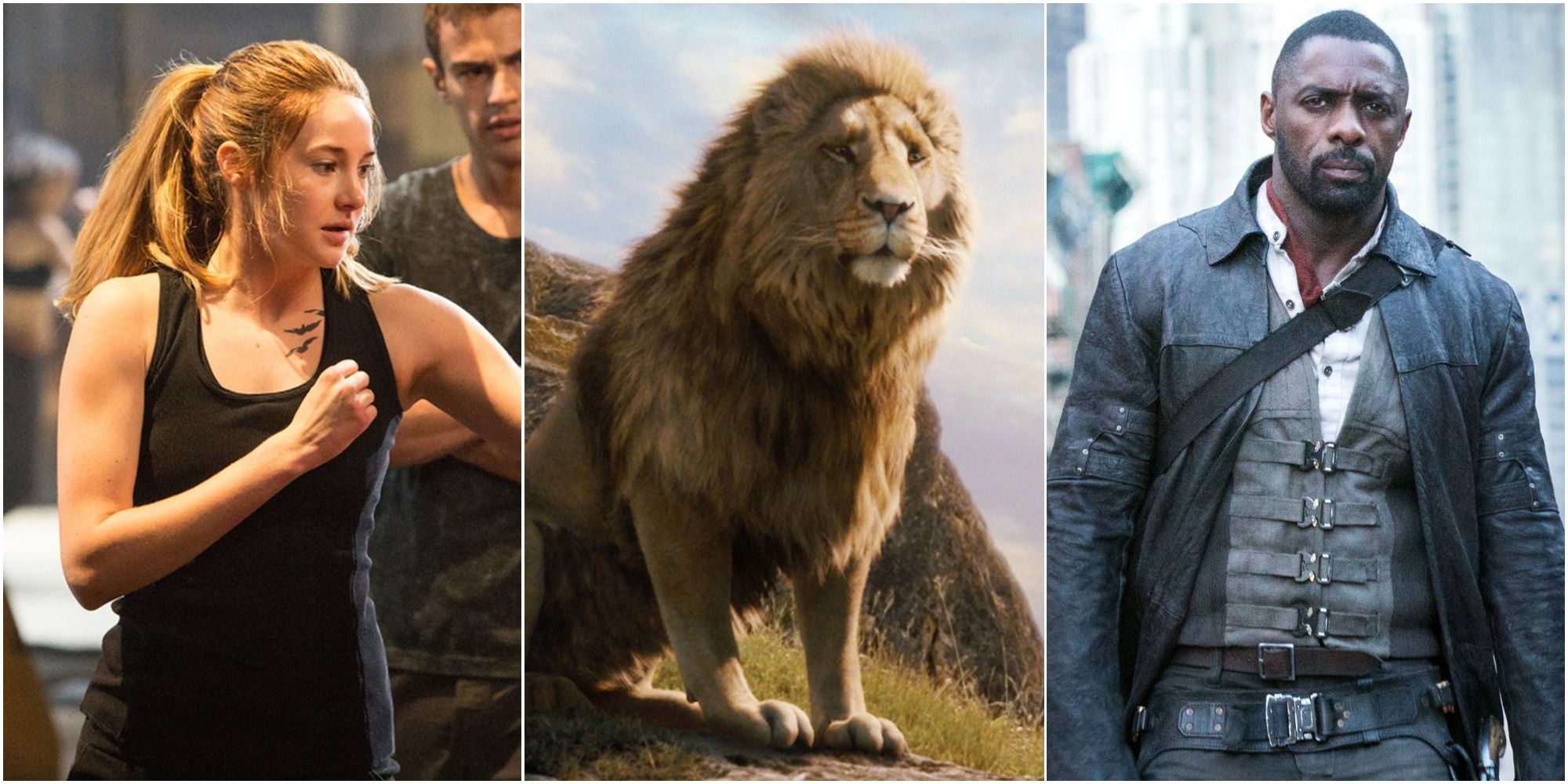 Shailene Woodley in Divergent, Aslan in Narnia and Idris Elba in The Dark Tower