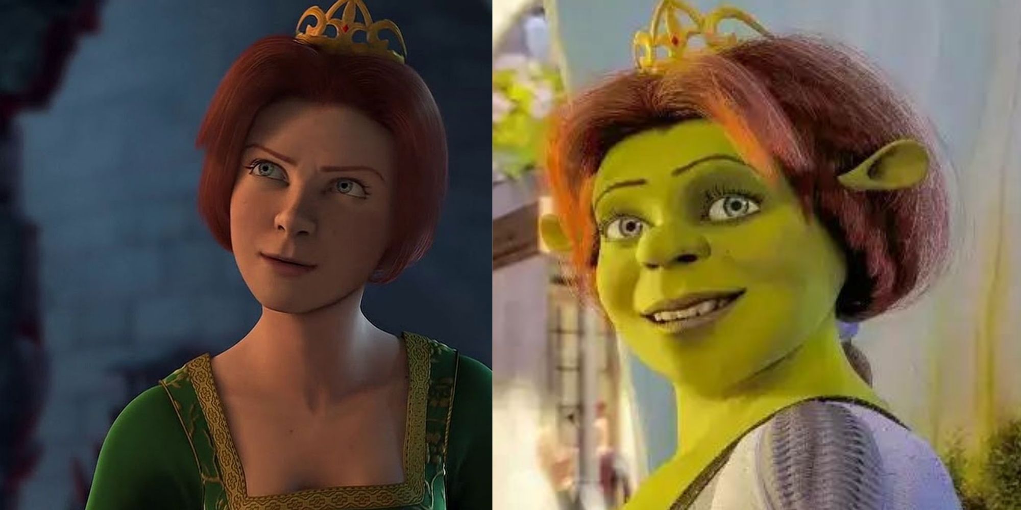 Shrek_Princess Fiona tem forma humana e forma de ogro