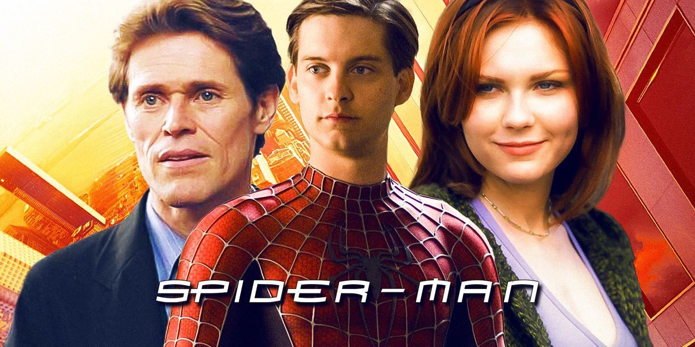 Tobey Maguire, Willem Dafoe and Kirstin Dunst in Spiderman 2002