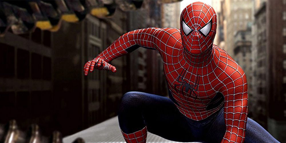 Tobey Maguire as Spider-Man in Spider-Man 2