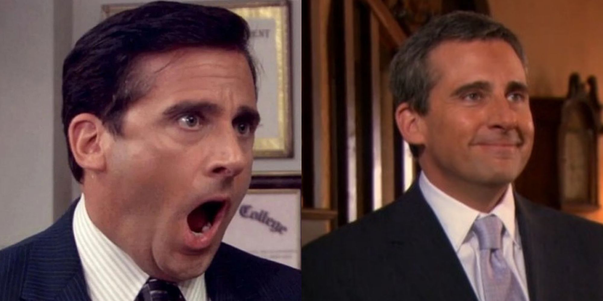 Steve Carell in The Office as Michael Scott Before & After