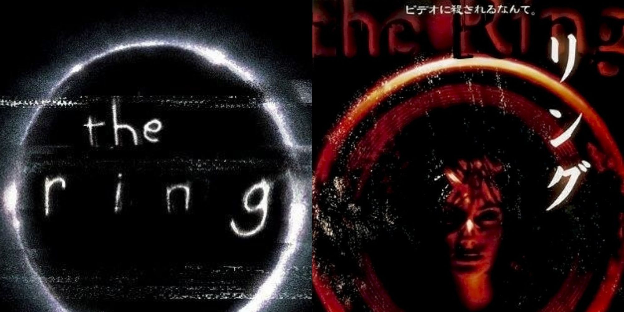 The Ring poster on the left and Ringu poster on the right