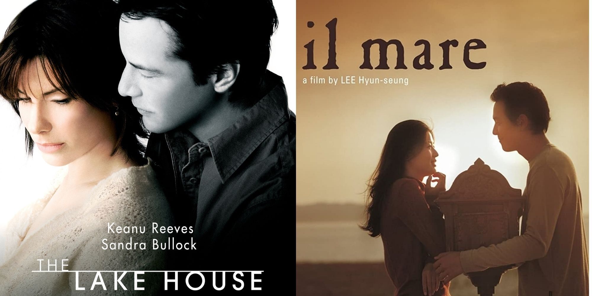 The Lake House poster on the left and  Il Mare poster on the right