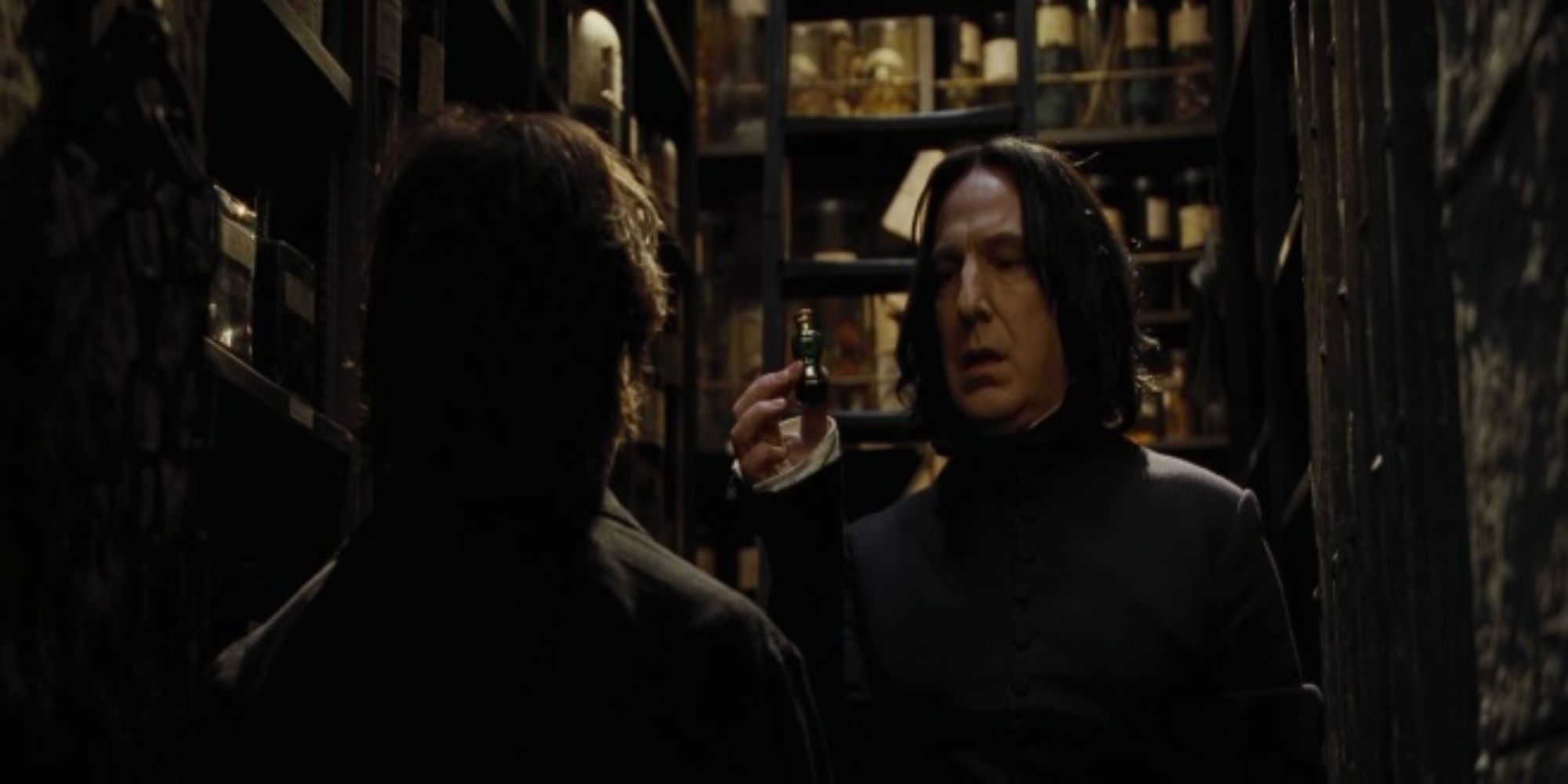 Snape shows Harry Potter a vial of Veritaserum potion