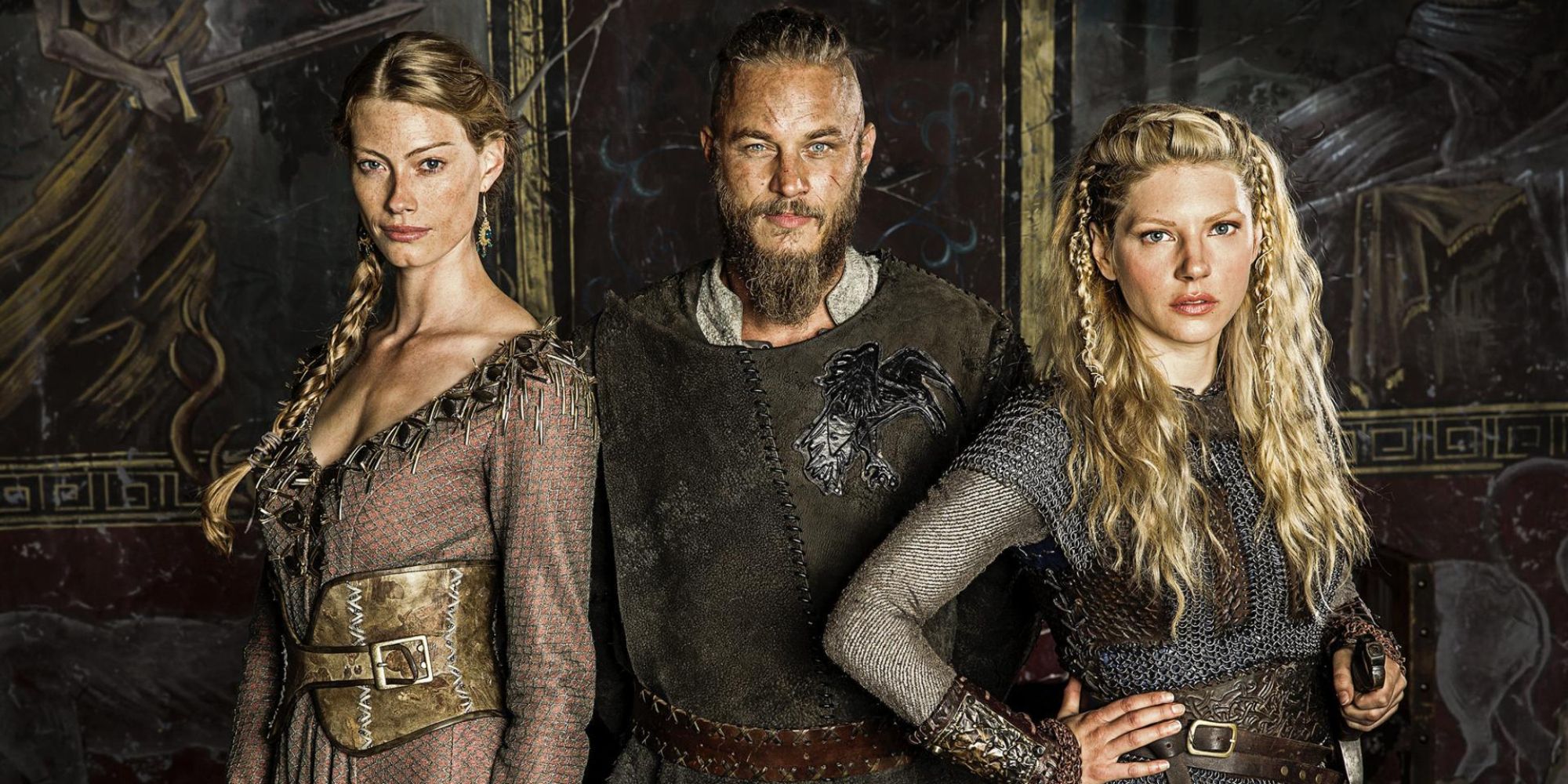 Ragnar with Aslaug and Lagertha in Vikings