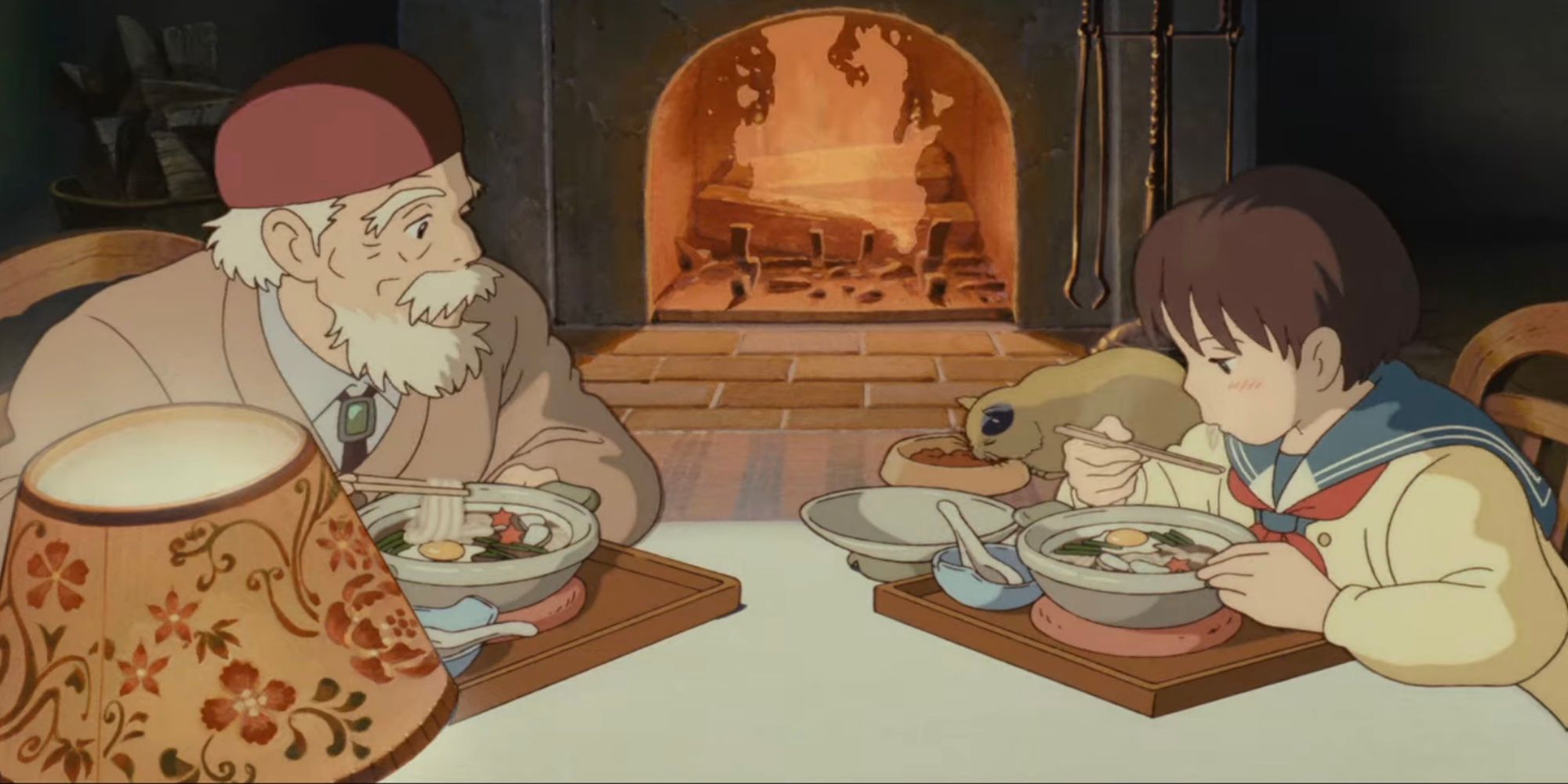 Shiro dan Shizuku makan Ramen di 'Whisper of the Heart'