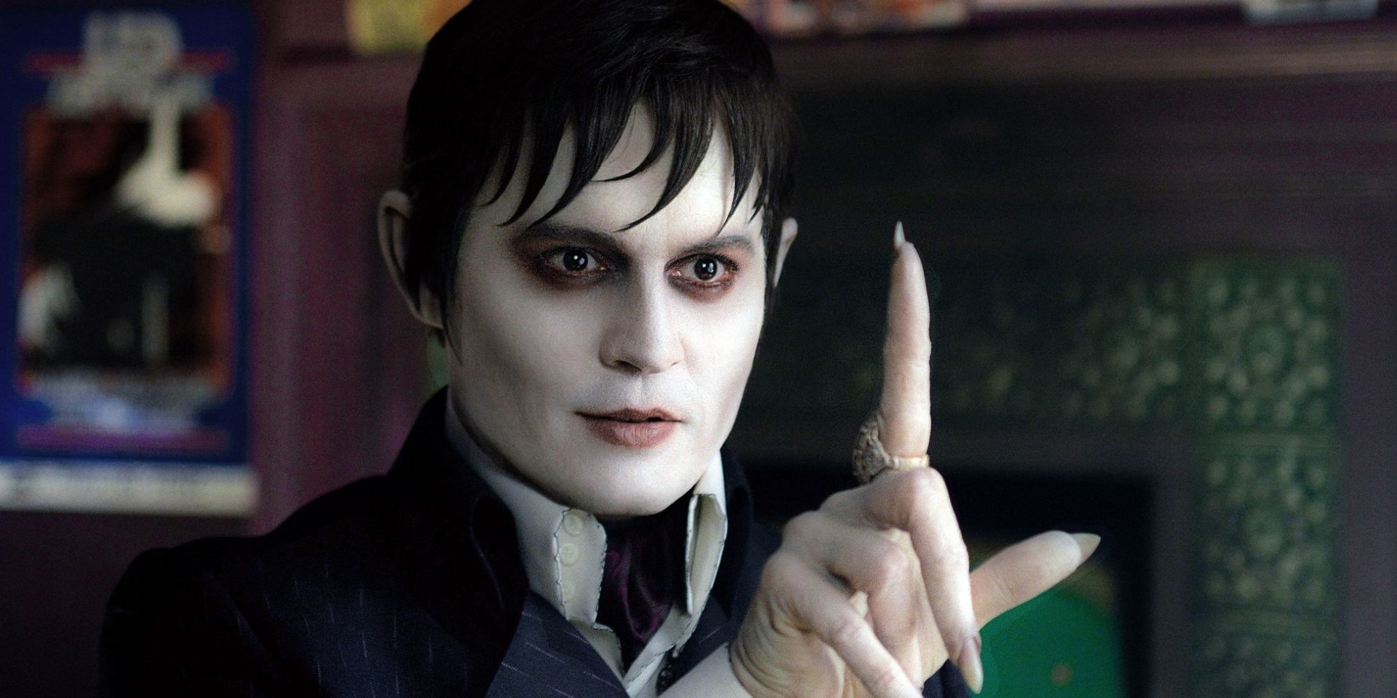 Johnny Depp as the vampiric Barnabas Collins