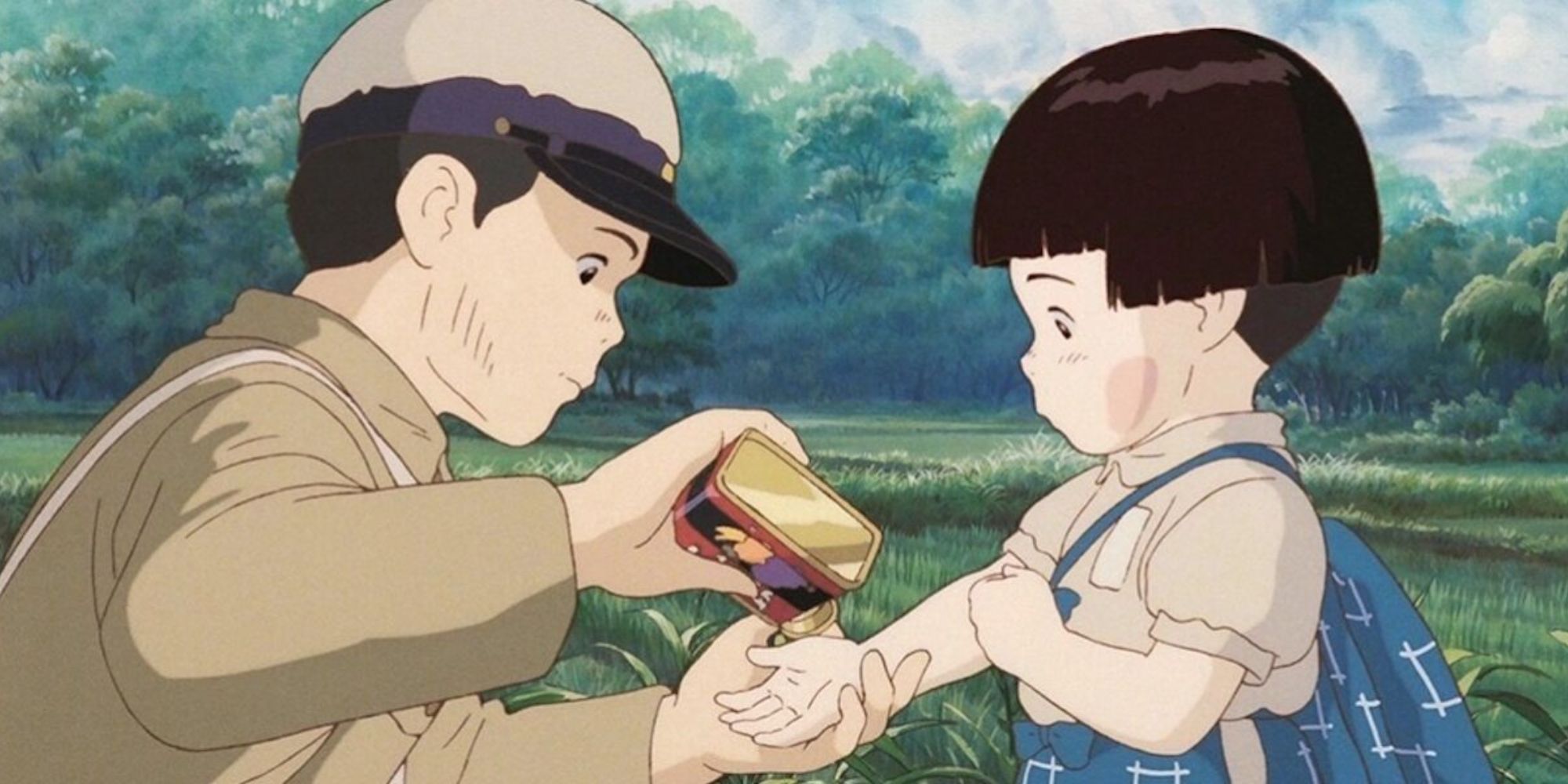 Seita tending to Setsuko in Studio Ghibli's Grave of the Fireflies
