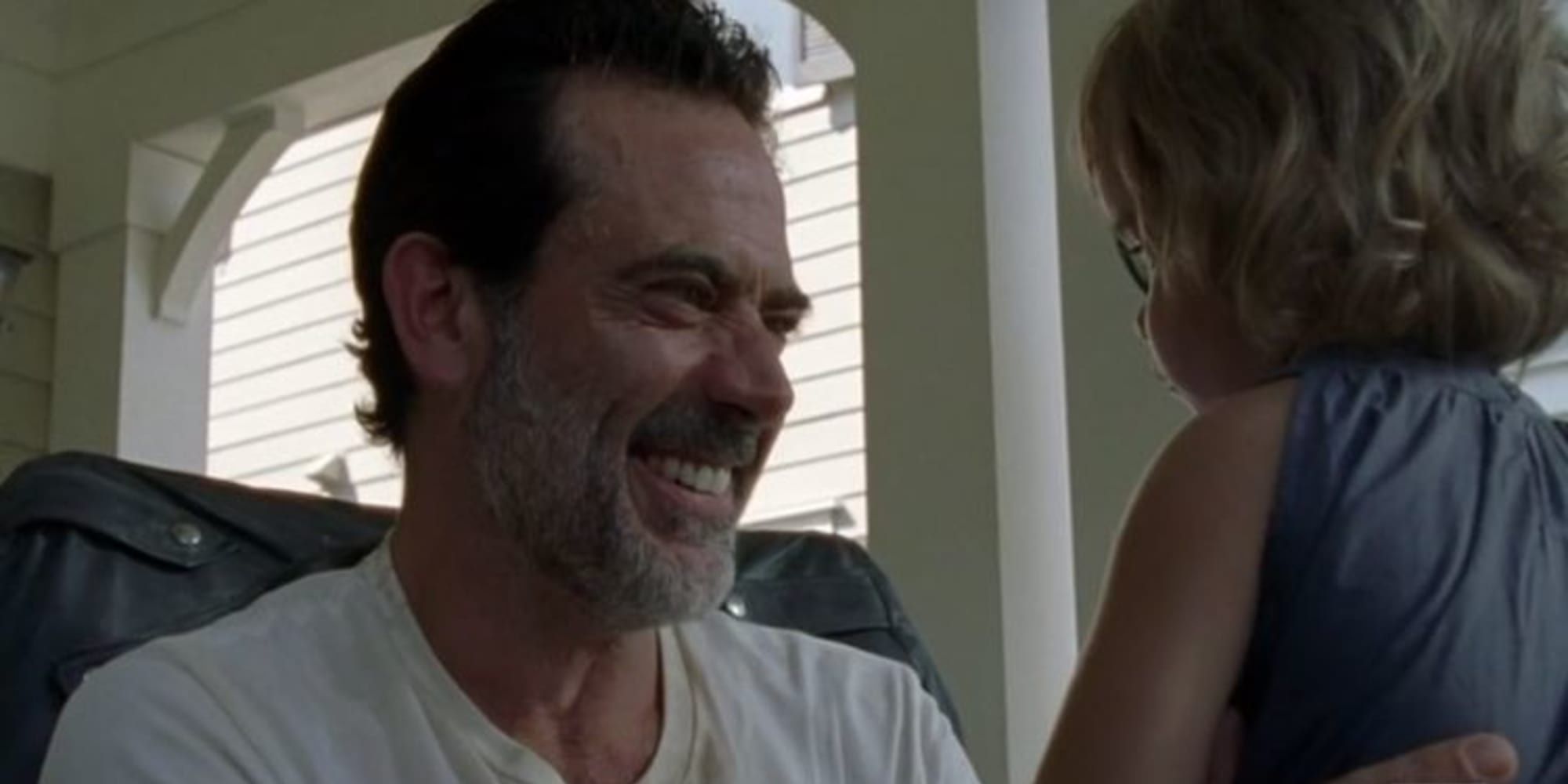 Negan and Judith on The Walking Dead