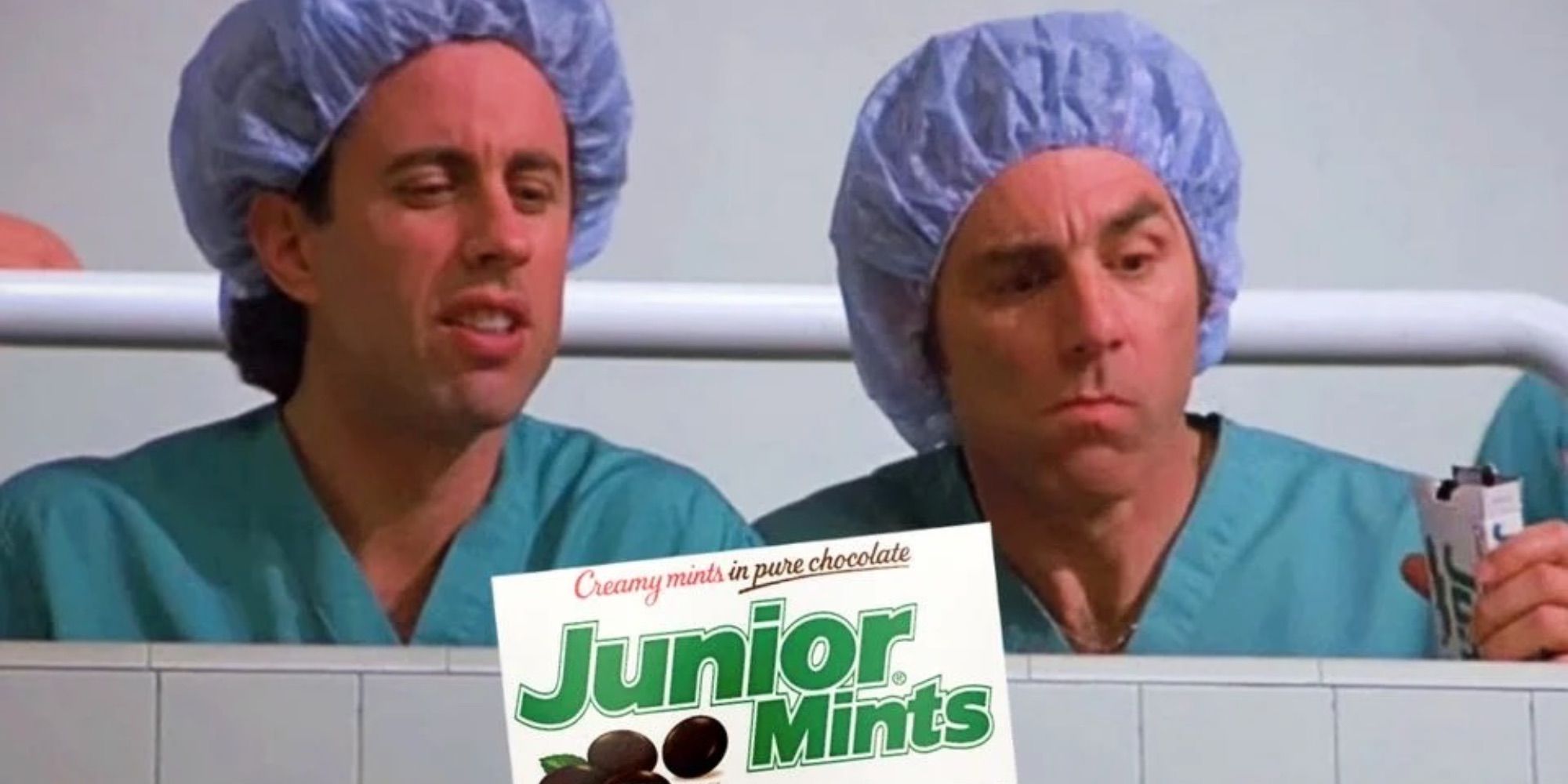 jerry and Kramer eat junior mints in operating room