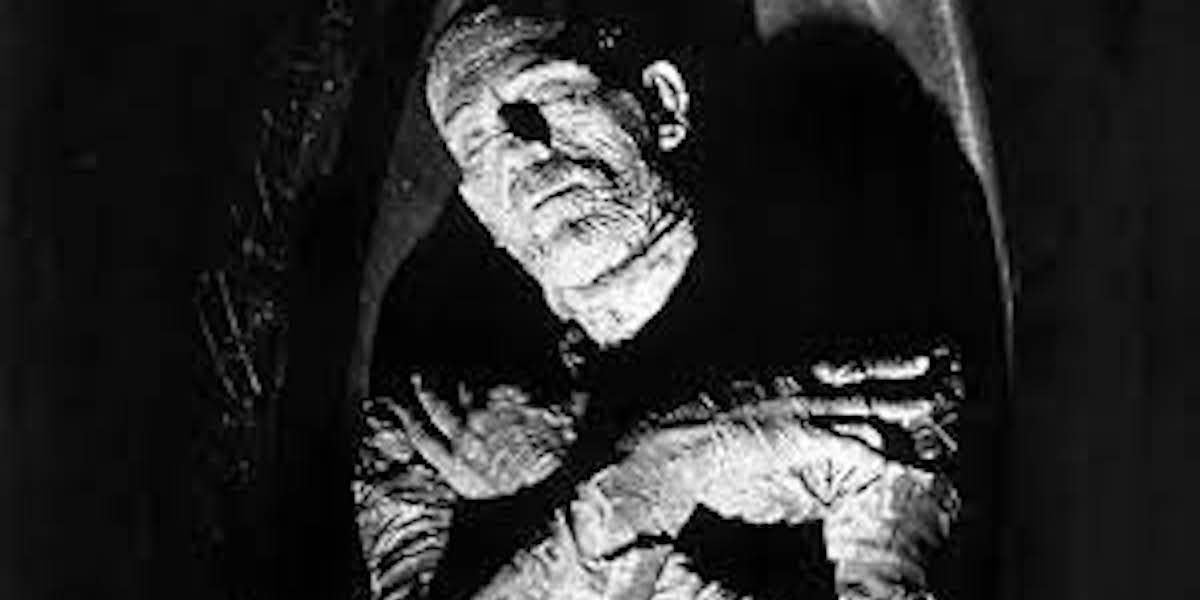 Boris Karloff as Imhotep in The Mummy.