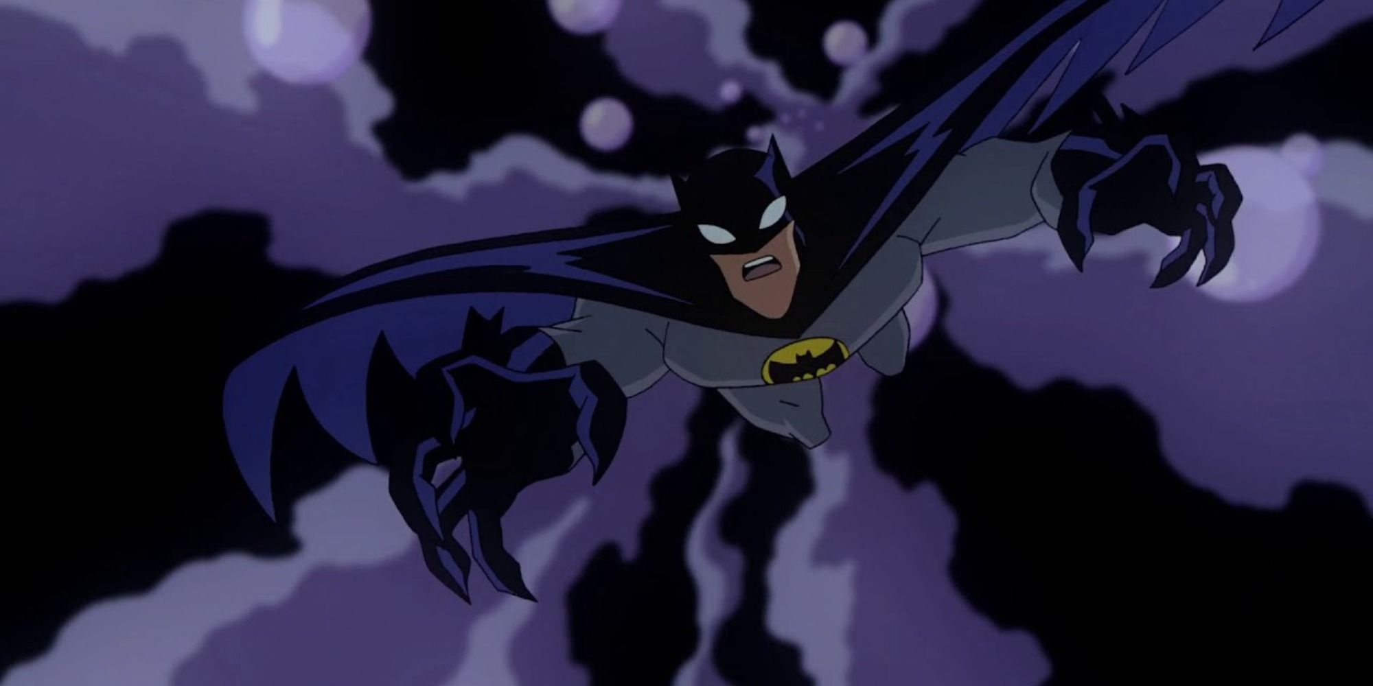 Batman dropping down into the camera in The Batman
