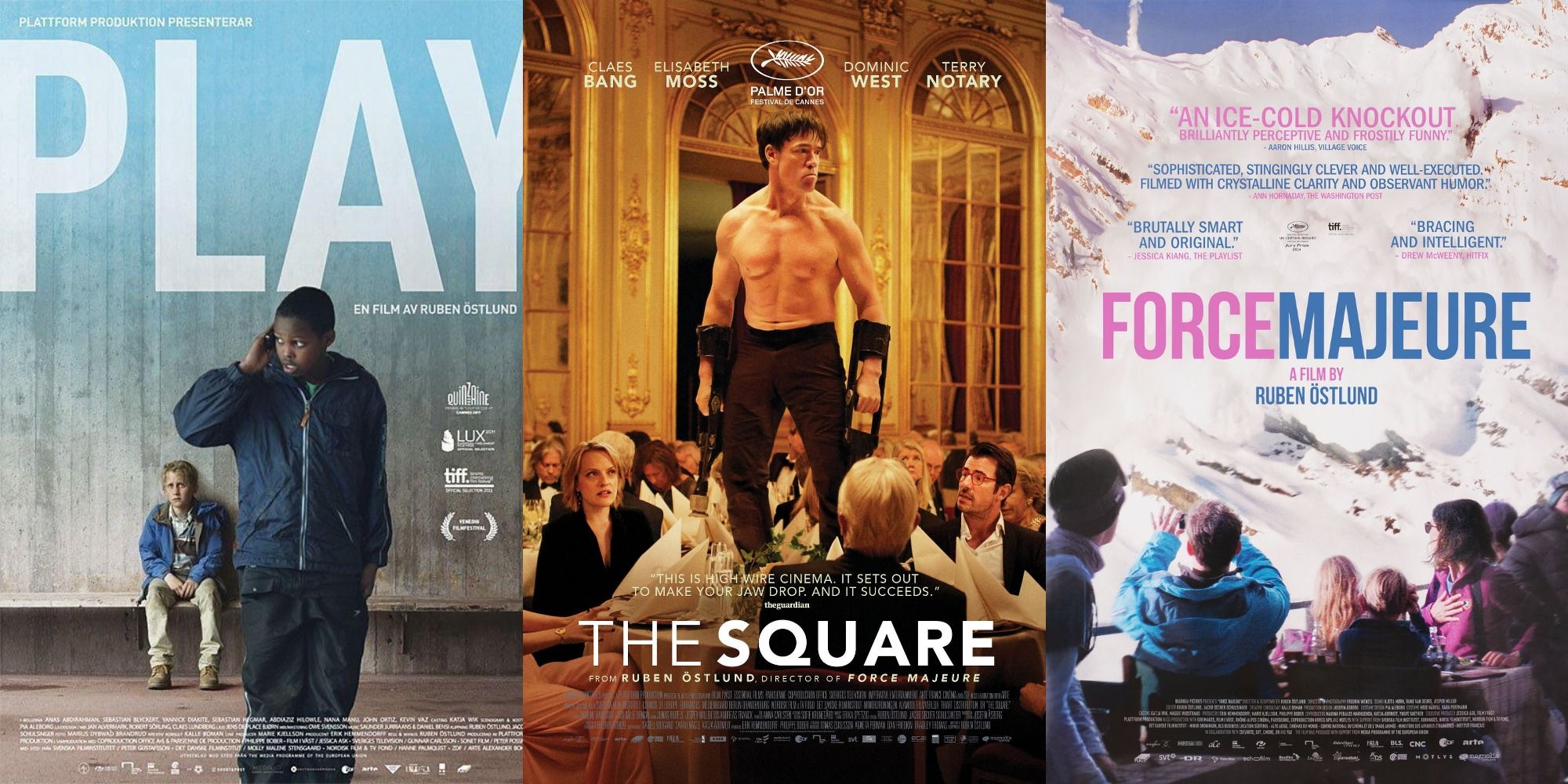 play, the square, force majeure, posters
