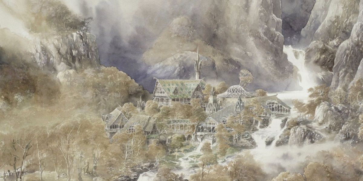 Concept Art of Rivendell by Alan Lee