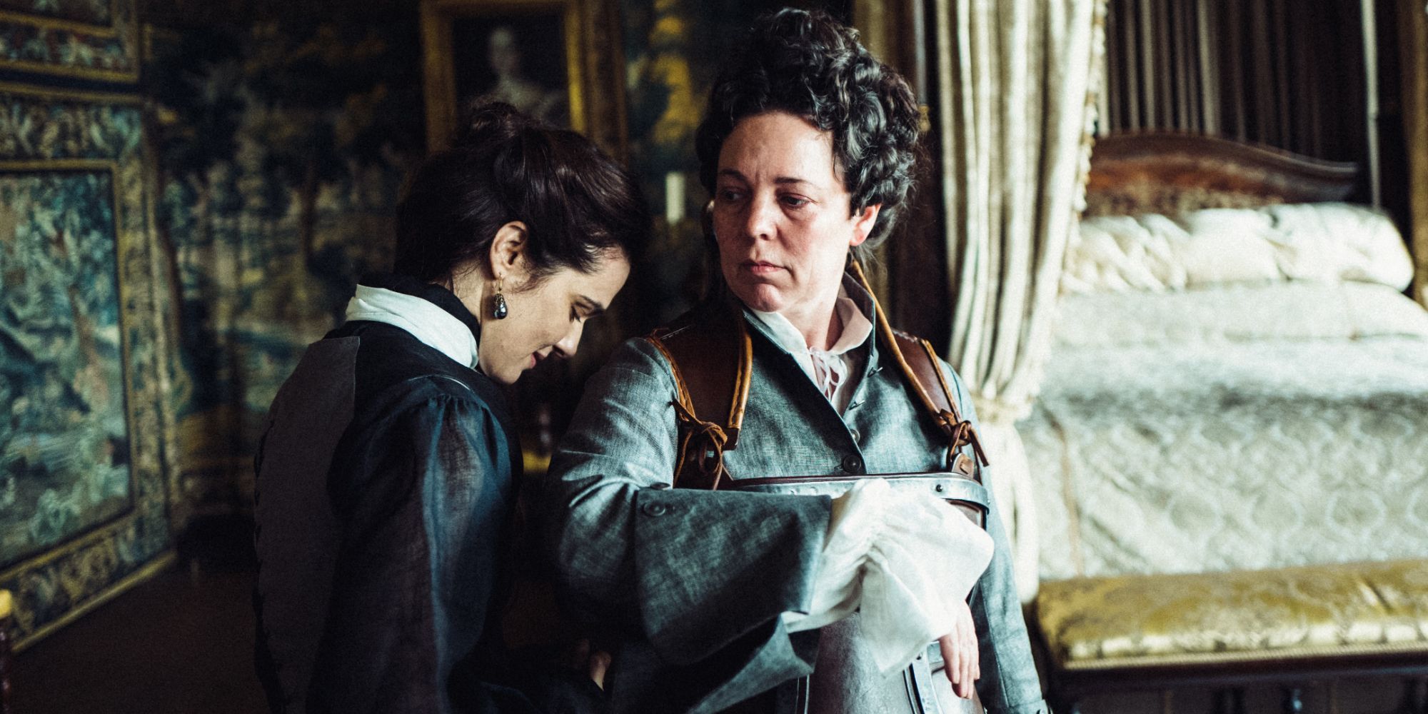 Rachel Weisz and Olivia Colman in The Favourite