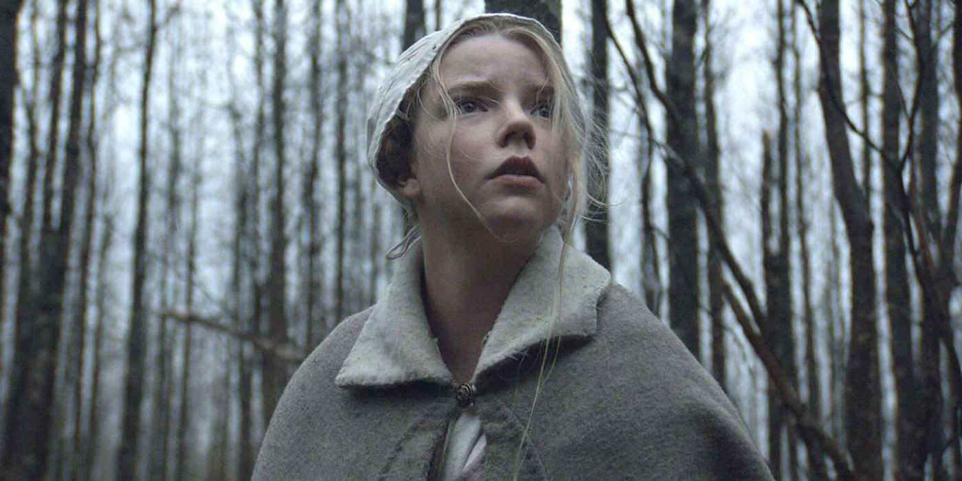 Anya Taylor-Joy dans le rôle de Thomasin, une jeune fille coloniale de The Witch