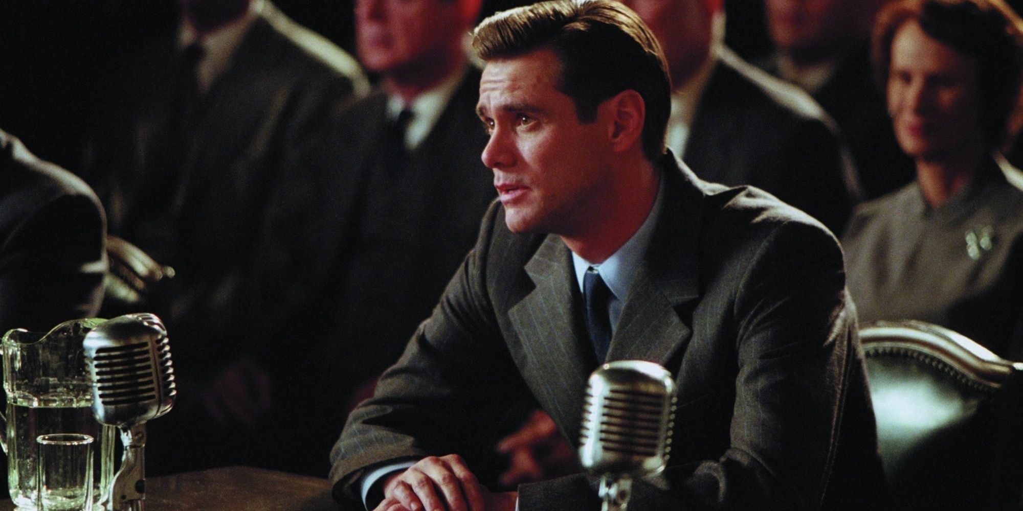 Still of Jim Carrey at the committee hearing in The Majestic (2001)