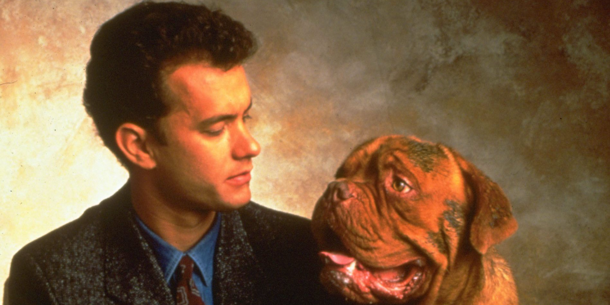 turner and hooch pose together for a promotional photo