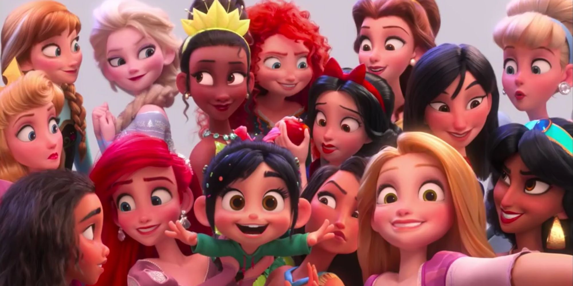 Vanellope and the Disney Princesses in Ralph Breaks the Internet