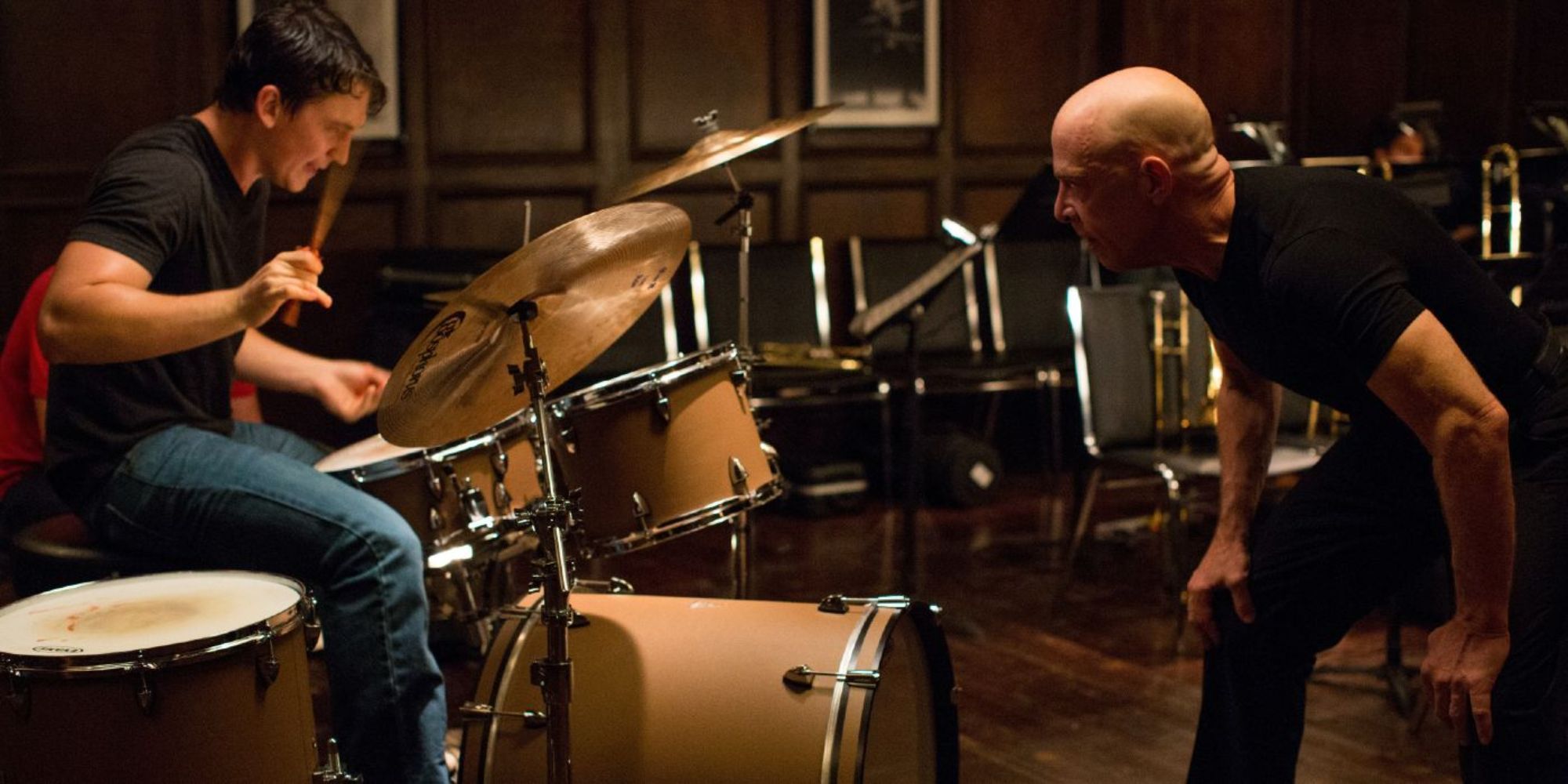 Miles Teller and JK Simmons in &lsquo;Whiplash&rsquo;