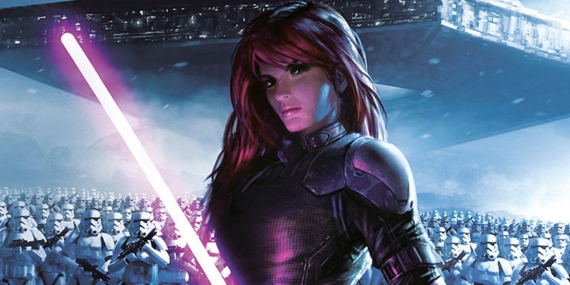 Mara Jade with the Imperial army at her back.
