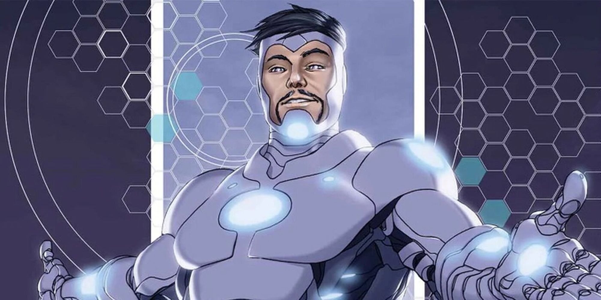 Tony Stark in his Superior Iron Man armor