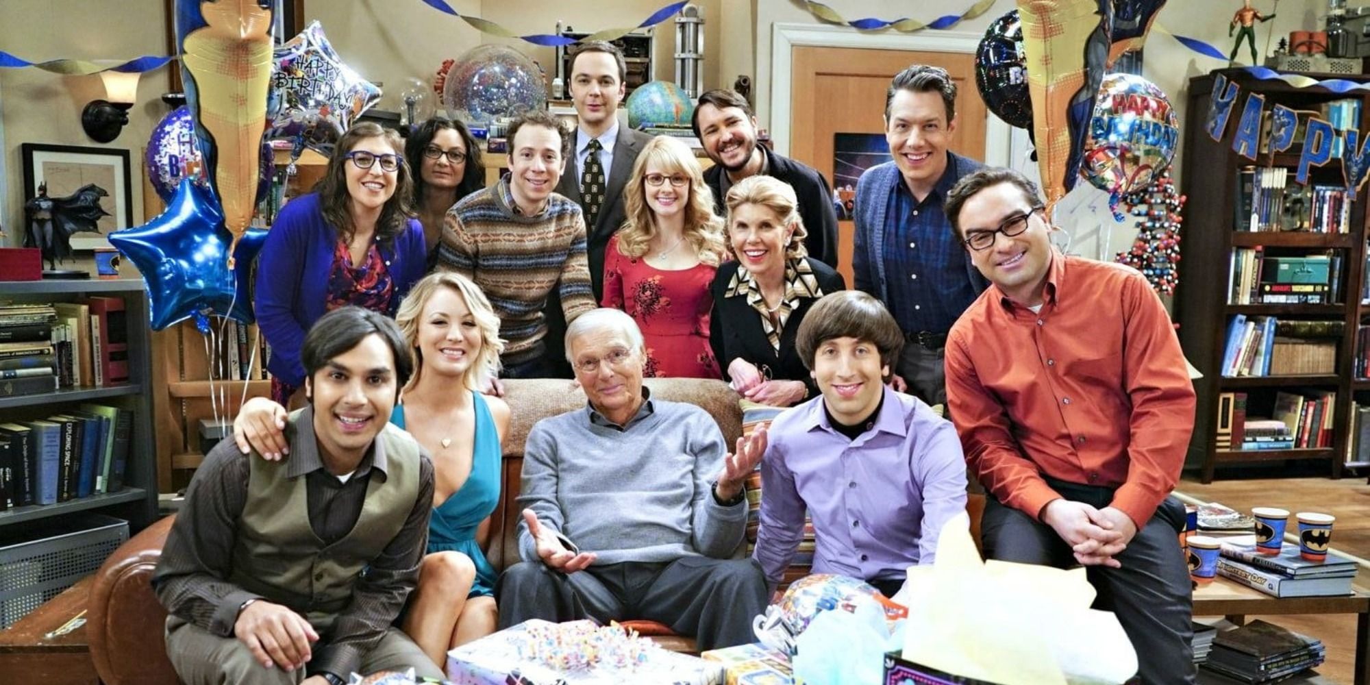 Adam West and The Big Bang Theory Cast