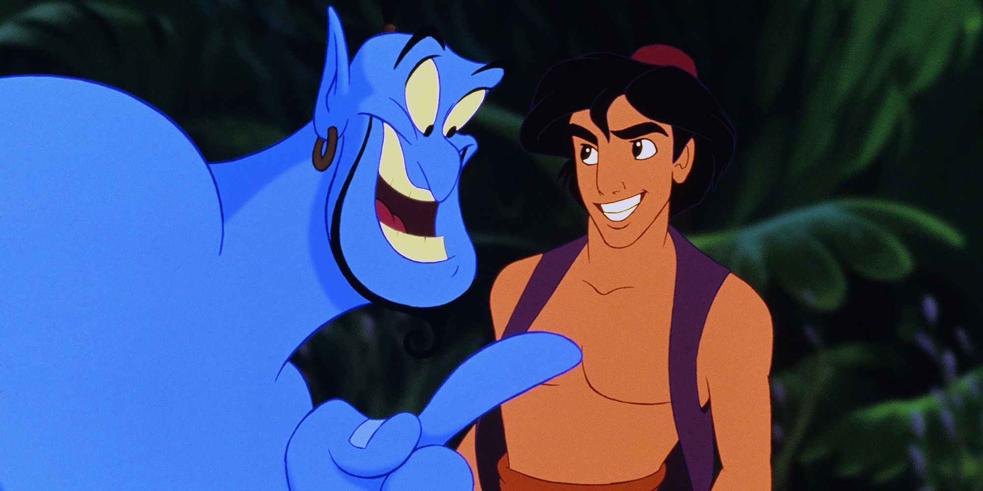 Robin Williams as Genie, Scott Weinger as Aladdin in Aladdin