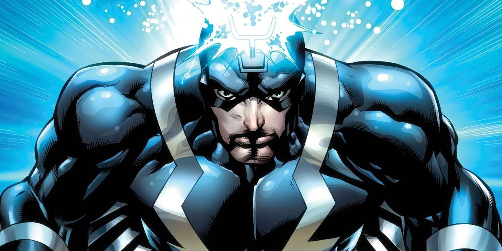 Marvel Comics' Black Bolt using his powers