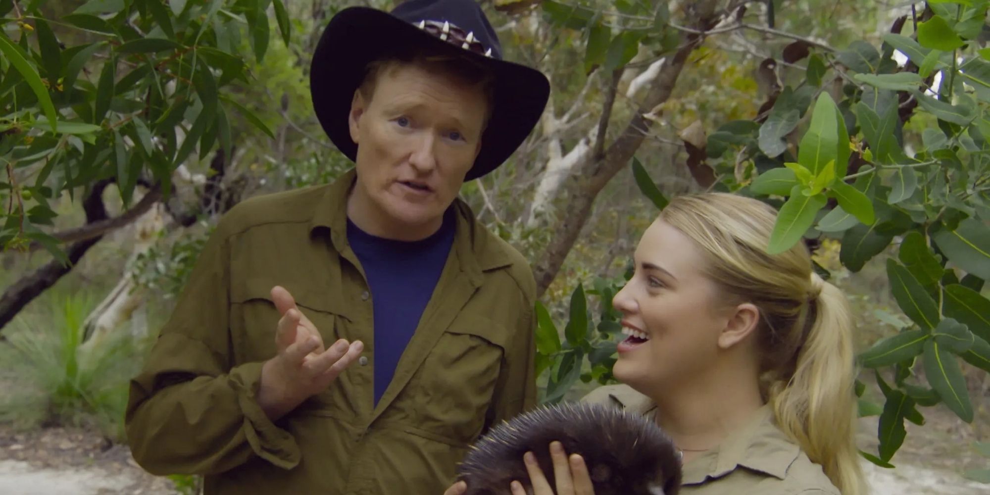 Conan Without Borders Australia where Conan meets an echidna