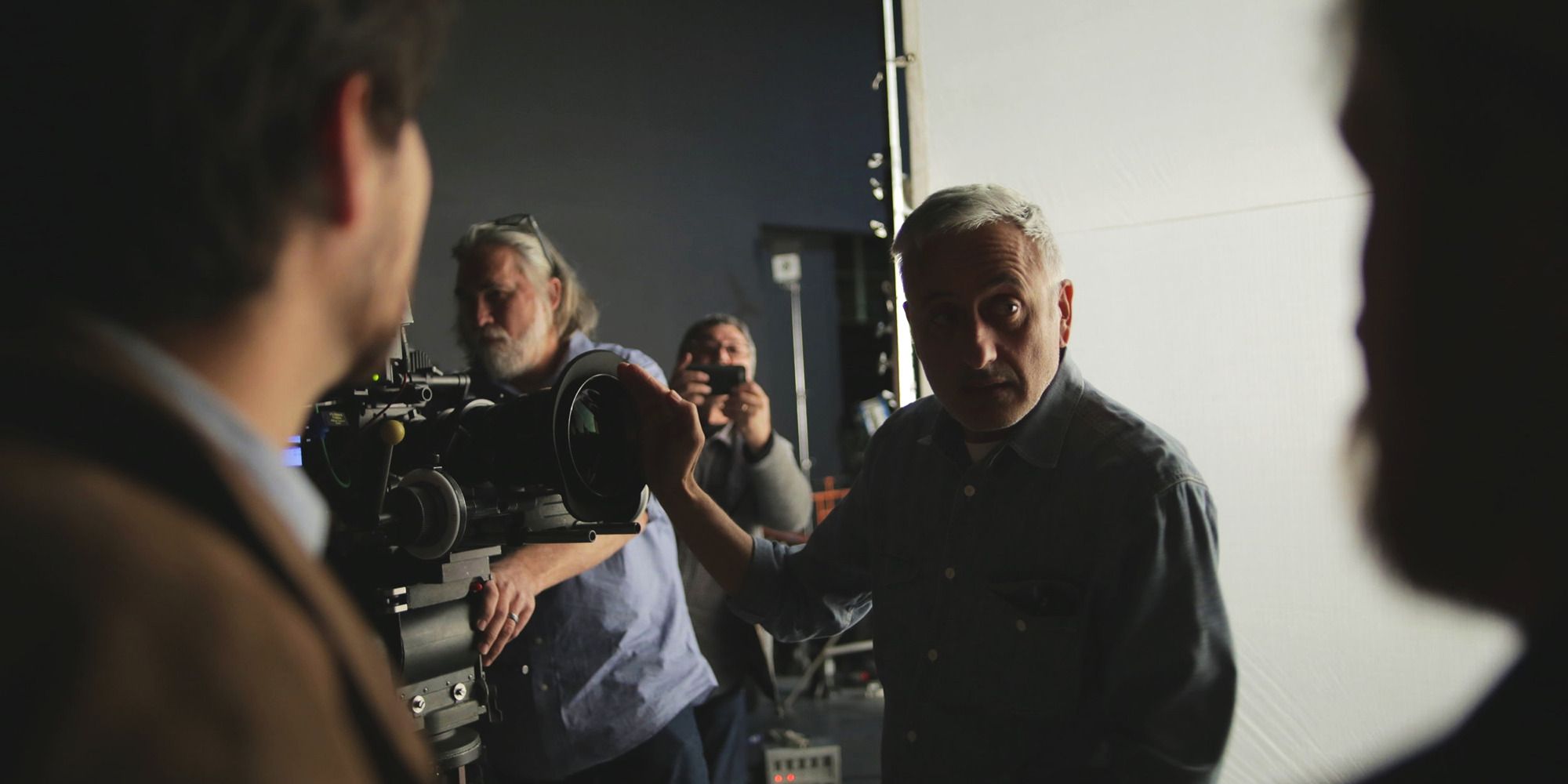 cinematographer Dan Mindel preparing a shot